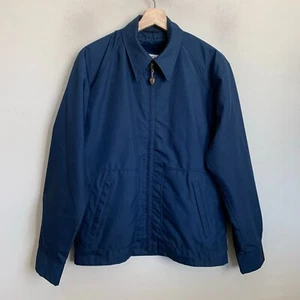 McGregor Mens Jacket Navy Blue Collared Zip Front Zip Out Pile Lining Size 38  - Picture 1 of 12