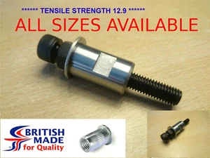 M8 Engineer Heavy Duty Alta Resistenza (12.9) Rivnut Insert Tool Nutsert U KK - Foto 1 di 4