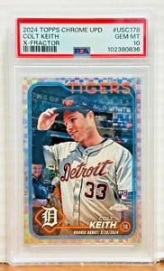 2024 Topps Chrome UPD-178 Colt Keith X-Factor RC PSA GM MT 10 Detroit Tigers - Foto 1 di 2