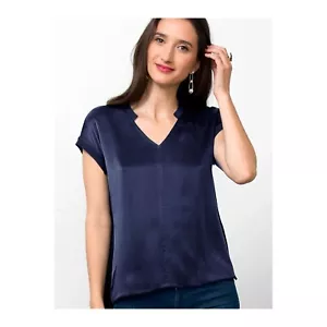 Go By Go Silk Women's Anytime Tee T776 Silk Sleeveless V Neck T-Shirt Size L NWT - Picture 1 of 16