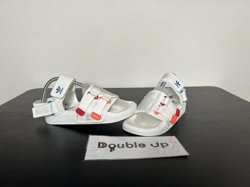 Adidas Originals Adilette Sandalo 4.0 Bianco Rosso Blu Uomo Taglia 6 Donna 7.5 GZ8828