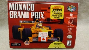 BOX ONLY Monaco Grand Prix N64 Original Authentic Nintendo 64 Canada Variant - Picture 1 of 7