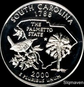 2000 S 90% Silver South Carolina State Quarter Deep Cameo Gem Proof - Picture 1 of 1