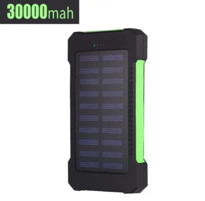 2025 Super 30000mAh USB Portable Charger Solar Power Bank for Cell Phone Gift - Image 1 of 4