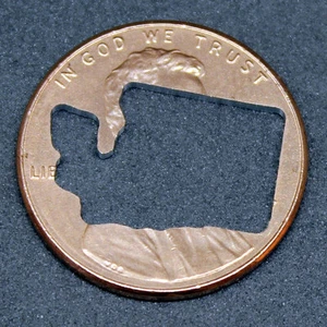 Lucky penny with Washington cut out - Picture 1 of 1