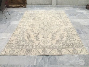 Vintage Afghan Hand Knotted Rug Traditional Oushak Oversize Kilim Rug 303x219 cm - Picture 1 of 10