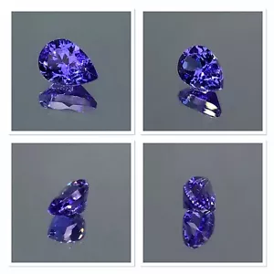 tanzanite 0.92 Carat Pear Blue Violet Rare certified d block Gemstone Tanzania - Picture 1 of 9