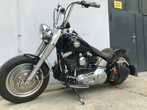 Ledertasche Diablo weiß passend für Harley Davidson Schwingentasche Softail - Bild 1 von 9