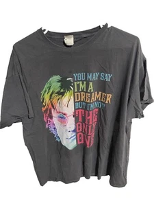 Fruit Of The Loom John Lennon Tee Shirt Size 2XL Vintage Grey Rare The Beatles - Picture 1 of 7