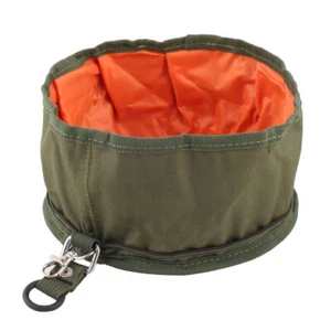 Collapsible Fabric Travel Dog Pet Food Water Bowl Holder - Bild 1 von 4