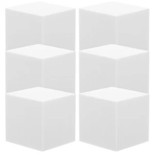6Pcs DIY Blank Foam Cube Smooth Blank Foam Craft Making Foam Cube Crafts - Picture 1 of 12