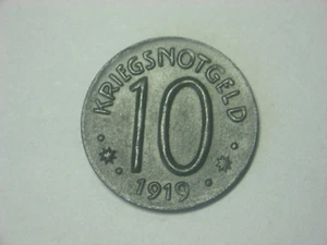 Stadt Hersfeld 10 Pfennig 1919 Kriegsnotgeld UNC - Picture 1 of 2