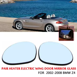 Fit For BMW E85 Z4 2002-2008 Z4 M Coupe Left&Right Blue Heated Mirror Wing Glass - Picture 1 of 9