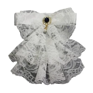 Vintage Layered Ruffle Detachable False Collar Victorian Neck Ruff Faux Collar - Picture 1 of 8