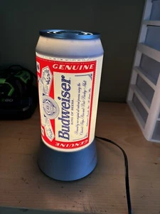 Budweiser 3D Bierdosenlampe Knospe Leucht Glitzer Schild Vintage. Funktioniert - Bild 1 von 1