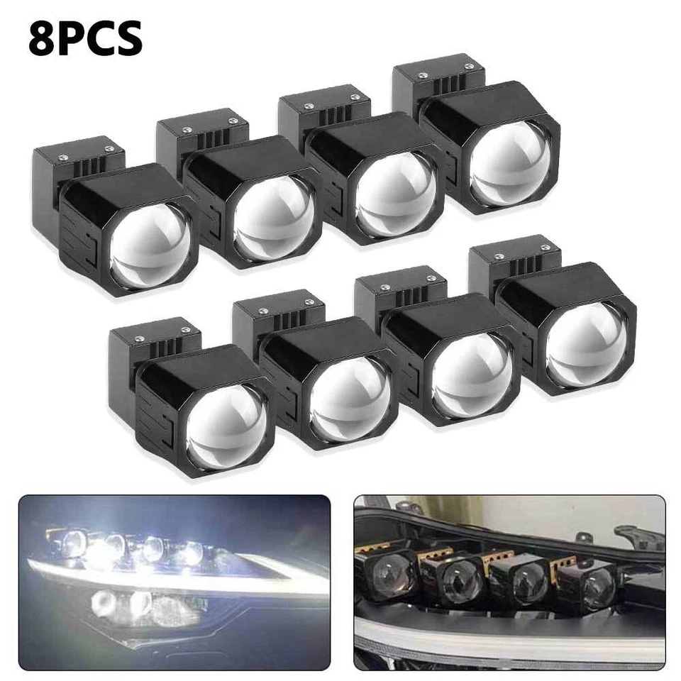8x Mini 1.5'' Bi LED Projector Lens Car Headlight Retrofit VS Xenon Universal - Image 1 of 4