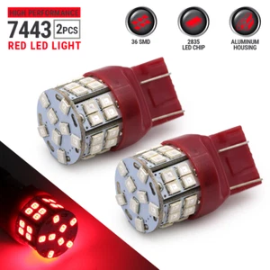 Syneticusa 7443 LED Rear Tail Brake Stop Parking Light Bulbs Red Bulbs 7440 7444 - Bild 1 von 5