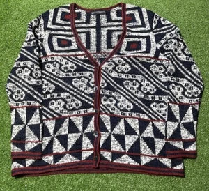 Kaffe Fassett Peruvian Connection Geometric Cardigan Sweater Womens Large - Picture 1 of 6