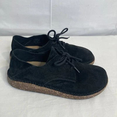 Birkenstock Gary  Eu 37 L6 M4 Black Suede Oxford Lace Up Shoes - Image 1 of 4