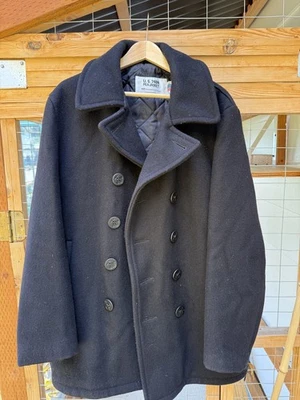 Chaquetón negro grande Schott Bros para hombre Foto 1 de 4