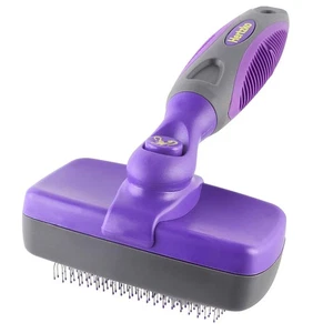 Self-Cleaning Slicker Brush for Deshedding Long and Short-Haired Pets - Small... - Picture 1 of 9