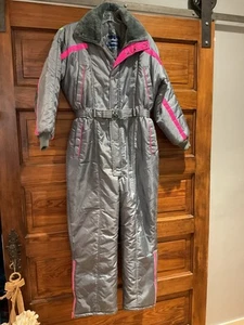 Tuta da neve vintage Northern Summit grigia fluo usata in ottime condizioni M 12 14 - Foto 1 di 10