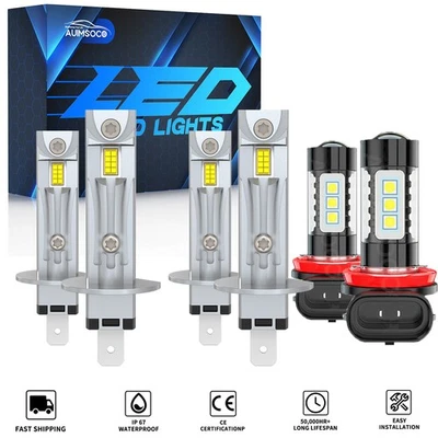 Kit de bombillas antiniebla altas bajas para faros LED de 2 puertas cupé Acura RSX 2002-2004 Foto 1 de 4