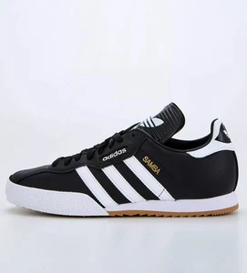 Adidas Super Samba Para Hombre Tallas 7 - 12 Originales Cuero Negro Nuevo en Caja ASSB001 - Imagen 1 de 12