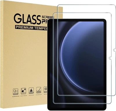 2 Pcs Glass Screen Protector For Samsung Galaxy Tab S9 FE Plus S9 S8 S7 Plus Fe - Image 1 of 4
