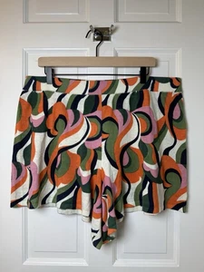 Pantalones cortos para mujer Boden de lino mezcla de algodón naranja verde rosa talla US 16-18 NUEVOS CON ETIQUETAS - Imagen 1 de 11