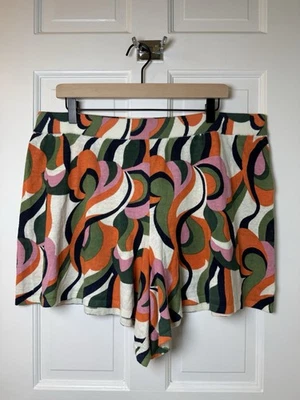 Pantalones Cortos para Mujer Boden Lino Mezcla Algodón Naranja Verde Rosa Talla US 16-18 NUEVOS CON ETIQUETAS Foto 1 de 4