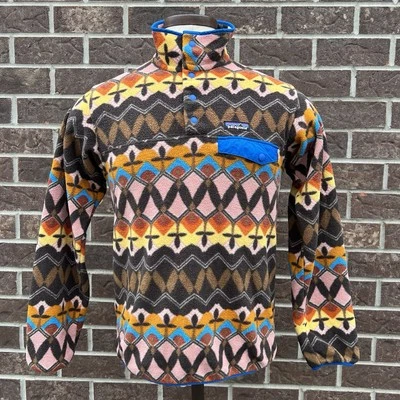 Patagonia Synchilla Women's Medium Champions Big Anthos Pink Snap T Fleece - Image 1 of 4