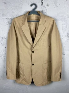 Burberry London Casual Cotton Blazer Luxury Beige Size 50 - Picture 1 of 13