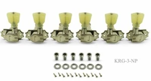 KLUSON REVOLUTION KRG-3-NP, G MOUNT 3 X 3 NON LOCKING TUNERS NICKEL - Picture 1 of 1