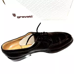 Handsome Men's Brown Gravati Hand Made Italian Leather Shoes US Sz 11N MSRP:$545 - Picture 1 of 23