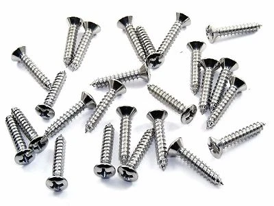 Datsun Chrome Interior Trim Screws- #6 x 3/4" Long- #6 Oval Head- 25 screws #269 - Image 1 of 4