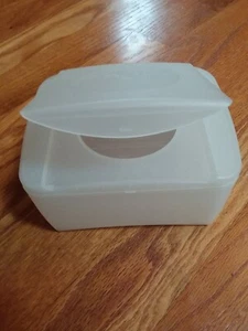 Vintage TEICHE Feuchtigkeitstücher Tücher klar Behälter Box LEER nachfüllbar - Bild 1 von 8