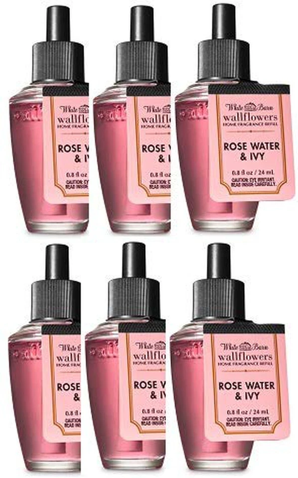 Paquete de 6 recambios de fragancia de flores de pared e hiedra de agua de rosas Bath and Body Works 0... Foto 1 de 1