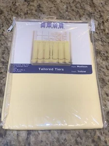 NEW Home Essentials Tailored Tiers yellow Madison 58”x24 one pair T21 - Picture 1 of 6