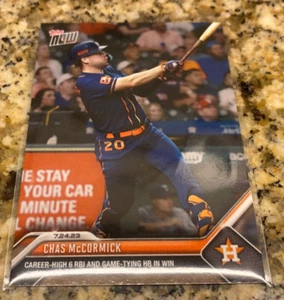 Tarjeta de béisbol Chas McCormick 2023 Topps ahora #614 Astros 6 carreras impulsadas base PR 489 - Imagen 1 de 1