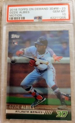 2018 Topps On Demand 3D #M-23 Ozzie Albies Motion - PSA 10 - Image 1 of 2