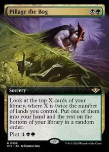 x4 playset Pillage the Bog Extended Art Foil - OTJ 0359 - NM - MTG Magic - Picture 1 of 1