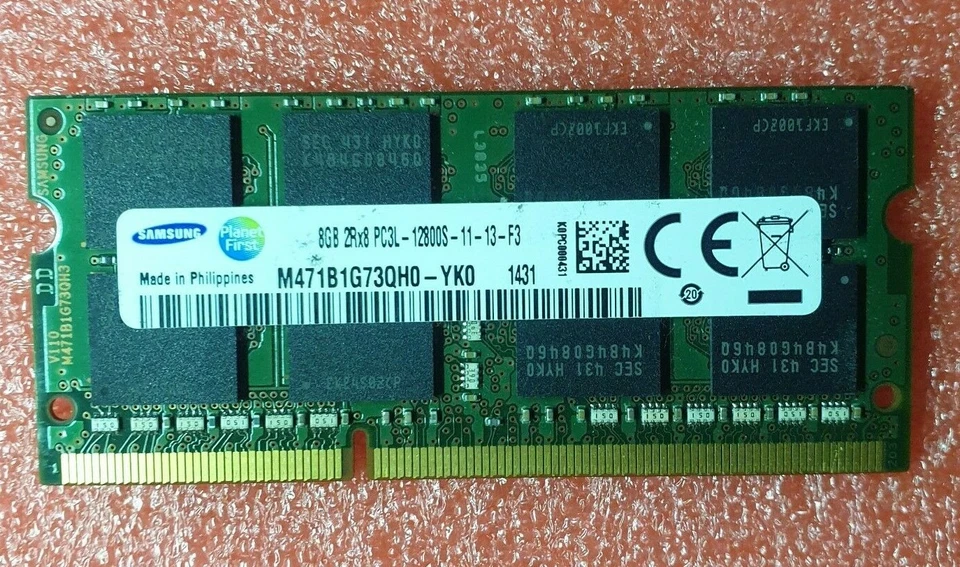 Samsung PC3L 12800 DDR3 8GB 1X8GB M471B1G73QH0-YK0 1600MHZ 1.35V Ram memory  - Image 1 of 1