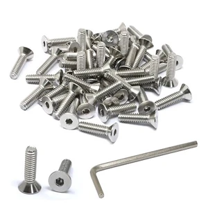 🆕 50 Piezas 1/4-20 x 34" Acero Inoxidable Hexagonal Cabeza Plana Tapa Tornillos Pernos - Imagen 1 de 1