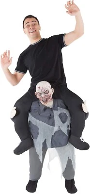 Disfraz de zombi a cuestas adulto para hombre mujer aterrador Halloween paseo al hombro Foto 1 de 4