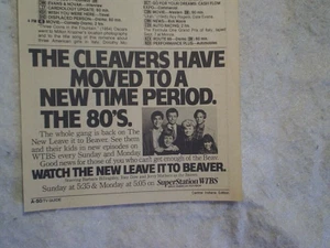 1986 THE NEW LEAVE IT TO BEAVER TV AD PRINT,Barbara Billingsley,Mathers,Tony Dow - Picture 1 of 2