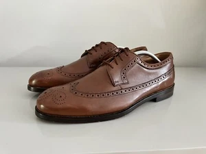Clarks Cushion Plus Smart Leather Designer Brown Loafer / Brogue Shoes - UK 9,5 - Bild 1 von 12