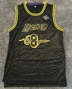 New Kobe Bryant Lakers 8 Snake Skin Legend Jersey Black Gold Purple Trim SZ:XXL - Picture 1 of 5