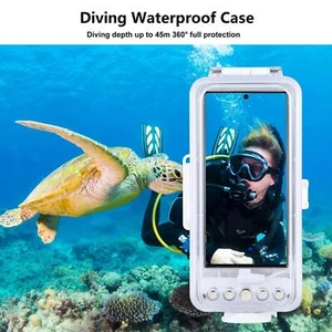 Waterproof Diving Cover Underwater Case for Android OTG Phones Vivid White - Picture 1 of 7