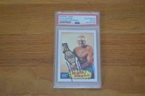 Hulk Hogan Autographed 1985 Wrestling Topps #1 Reprint Card PSA Encapsulated COA - Picture 1 of 6